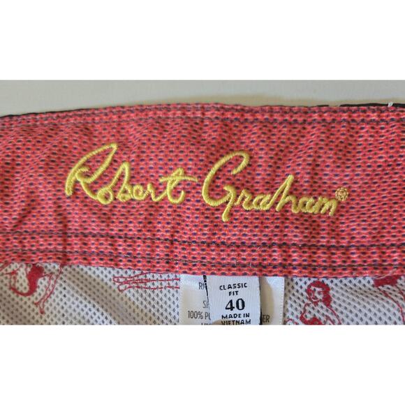 Robert Graham Black Swim Trunks with White Skull Motif - Picture 2 of 6